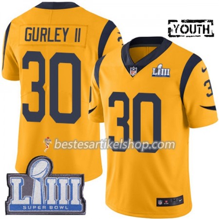 Kinder Los Angeles Rams Trikot Todd Gurley II 30 Nike Gold 2019 Super Bowl LIII